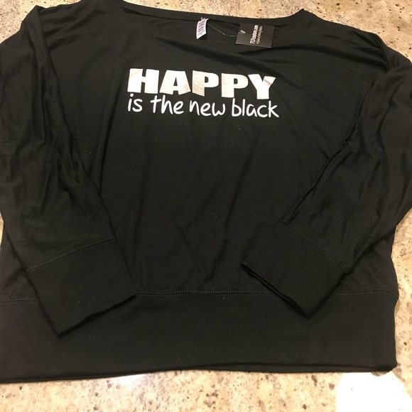 Happy is the New Black Tee Sm NWT - Picture 3 of 3